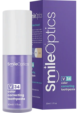 smile optics: color correcting toothpaste