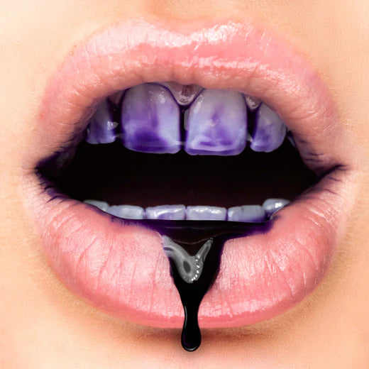 Toothpaste applied on teeth